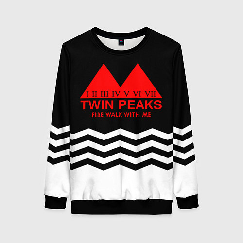 Женский свитшот Fire walk with me / 3D-Черный – фото 1