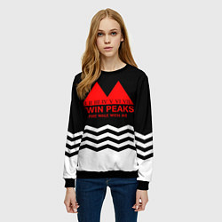 Свитшот женский Fire walk with me, цвет: 3D-черный — фото 2