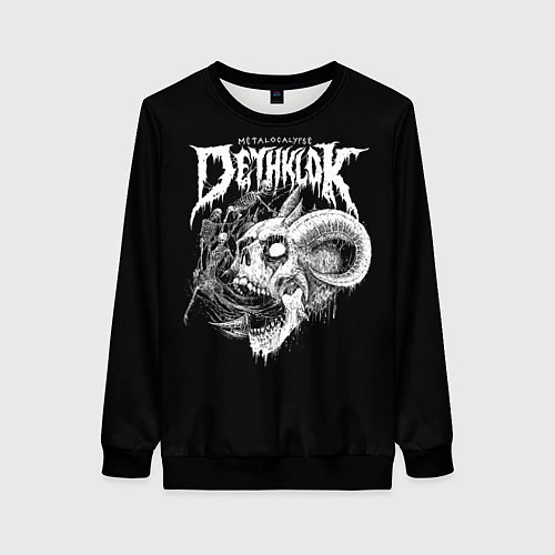 Женский свитшот Dethklok: Goat Skull / 3D-Черный – фото 1