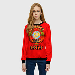 Свитшот женский Сделано в 1969 СССР, цвет: 3D-черный — фото 2