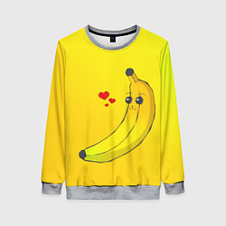 Свитшот женский Just Banana (Yellow), цвет: 3D-меланж