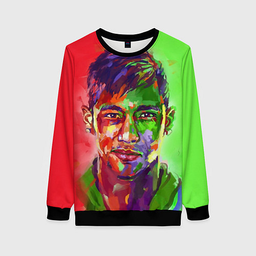 Женский свитшот Neymar Art / 3D-Черный – фото 1