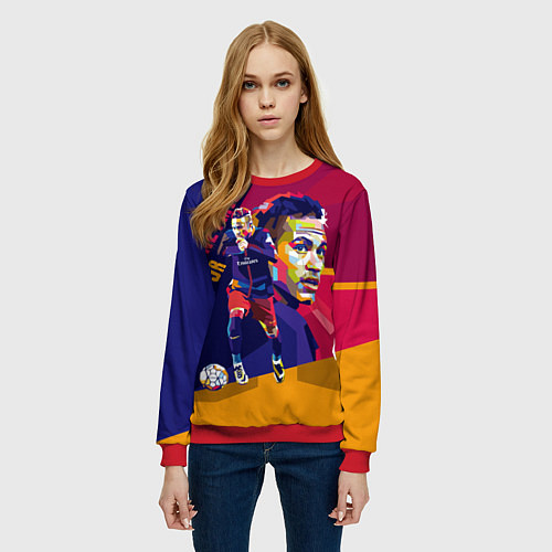 Женский свитшот Jr. Neymar / 3D-Красный – фото 3