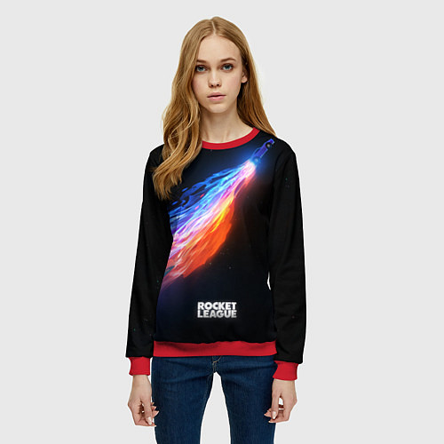Женский свитшот Rocket League / 3D-Красный – фото 3