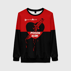 Свитшот женский Poison heart, цвет: 3D-черный