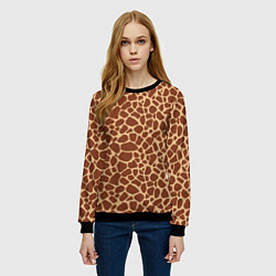 Свитшот женский Жираф, цвет: 3D-черный — фото 2