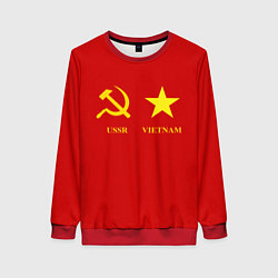 Свитшот женский СССР и Вьетнам, цвет: 3D-красный