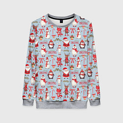 Свитшот женский Рождественская Милота, цвет: 3D-меланж