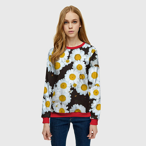 Женский свитшот Аромашки / 3D-Красный – фото 3