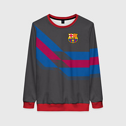 Свитшот женский Barcelona FC: Dark style, цвет: 3D-красный