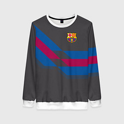 Свитшот женский Barcelona FC: Dark style, цвет: 3D-белый
