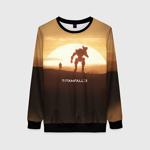 Женский свитшот Titanfall 2: Sunrise / 3D-Черный – фото 1