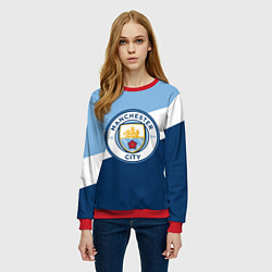 Свитшот женский FC Manchester City: Colors, цвет: 3D-красный — фото 2