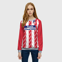 Свитшот женский Atletico Madrid FC: Grizman Home 17/18, цвет: 3D-меланж — фото 2