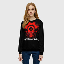 Свитшот женский Gears of War: Red Skull, цвет: 3D-черный — фото 2