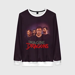 Свитшот женский Группа Imagine Dragons, цвет: 3D-белый