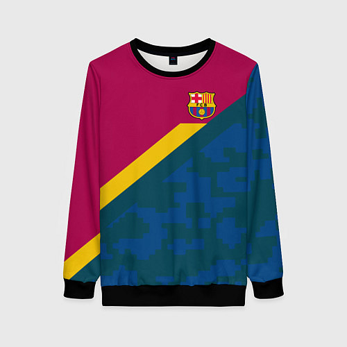 Женский свитшот Barcelona FC: Sport Camo 2018 / 3D-Черный – фото 1