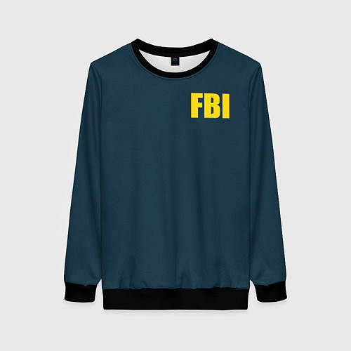Женский свитшот FBI / 3D-Черный – фото 1