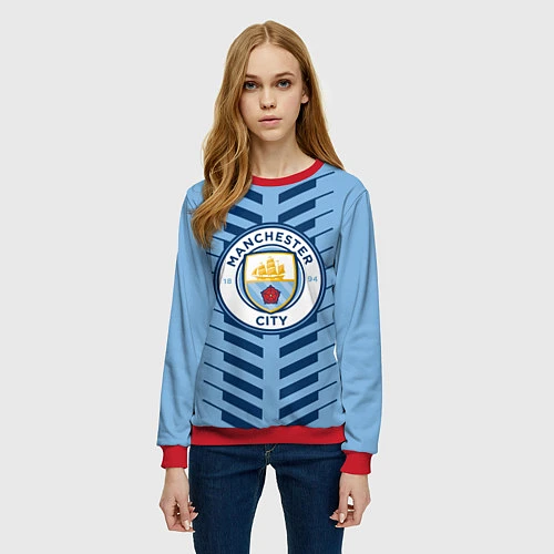 Женский свитшот FC Manchester City: Creative / 3D-Красный – фото 3