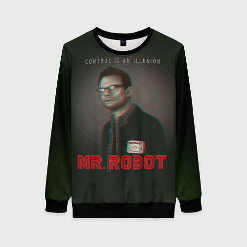 Женский свитшот Mr Robot: Illusion / 3D-Черный – фото 1