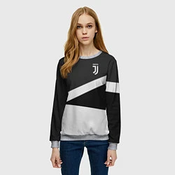 Свитшот женский FC Juventus: Sport Geometry, цвет: 3D-меланж — фото 2