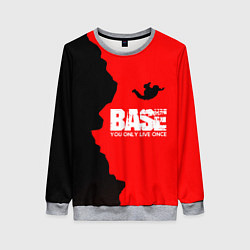 Свитшот женский Base Jumping: B&R, цвет: 3D-меланж