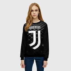 Свитшот женский FC Juventus: Black Lines, цвет: 3D-черный — фото 2