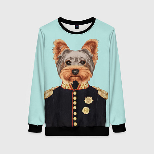 Женский свитшот Йоркширский терьер адмирал / 3D-Черный – фото 1