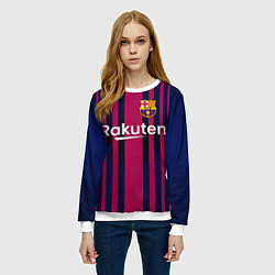 Свитшот женский FC Barcelona: Rakuten, цвет: 3D-белый — фото 2