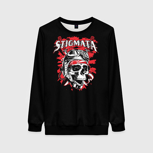 Женский свитшот Stigmata Skull / 3D-Черный – фото 1