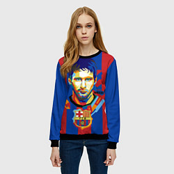 Свитшот женский Lionel Messi, цвет: 3D-черный — фото 2