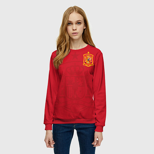 Женский свитшот Сборная Испании / 3D-Красный – фото 3