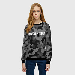 Свитшот женский Rainbow Six: Grey Mozaic, цвет: 3D-черный — фото 2