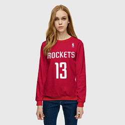 Свитшот женский Rockets: Houston 13, цвет: 3D-красный — фото 2