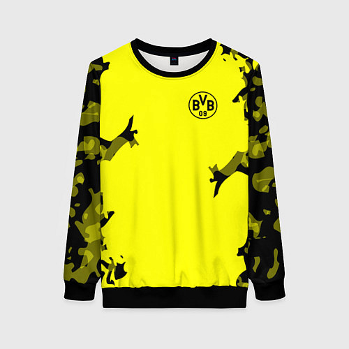 Женский свитшот FC Borussia Dortmund: Yellow Original / 3D-Черный – фото 1