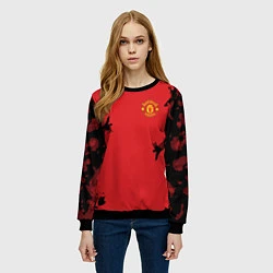 Свитшот женский FC Manchester United: Red Original, цвет: 3D-черный — фото 2