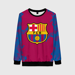 Свитшот женский FC Barcelona: Purple & Blue, цвет: 3D-черный