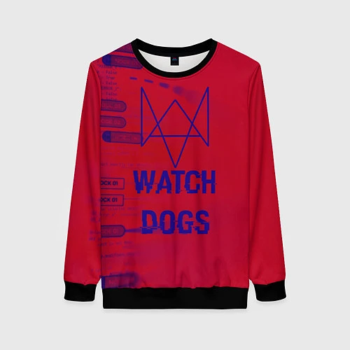 Женский свитшот Watch Dogs: Hacker Collection / 3D-Черный – фото 1