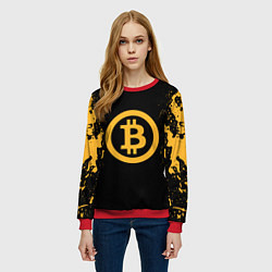 Свитшот женский Bitcoin Master, цвет: 3D-красный — фото 2