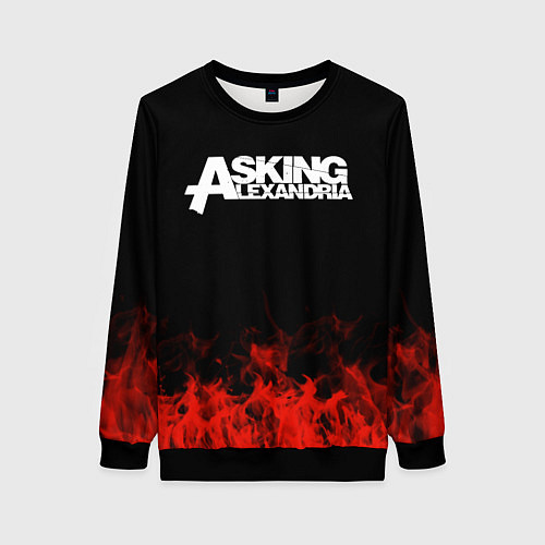 Женский свитшот Asking Alexandria: Flame / 3D-Черный – фото 1