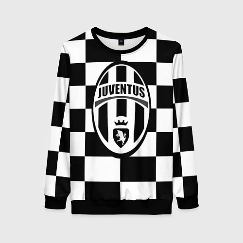 Женский свитшот FC Juventus: W&B Grid / 3D-Черный – фото 1