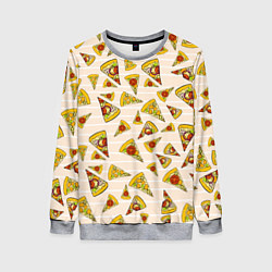 Свитшот женский Pizza Love, цвет: 3D-меланж