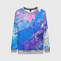 Свитшот женский Tie-Dye Blue & Violet, цвет: 3D-меланж