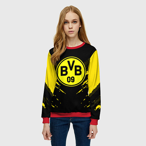 Женский свитшот Borussia FC: Sport Fashion / 3D-Красный – фото 3