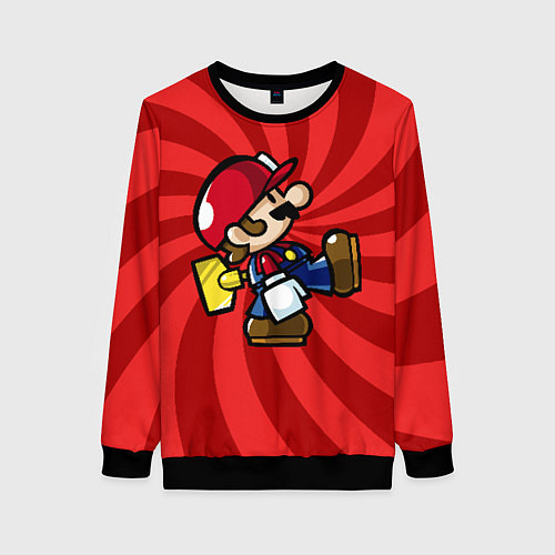 Женский свитшот Super Mario: Red Illusion / 3D-Черный – фото 1