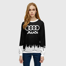 Свитшот женский Audi: Black Side, цвет: 3D-белый — фото 2