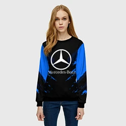 Свитшот женский Mercedes-Benz: Blue Anger, цвет: 3D-черный — фото 2