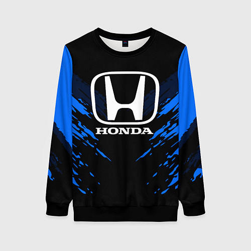 Женский свитшот Honda: Blue Anger / 3D-Черный – фото 1