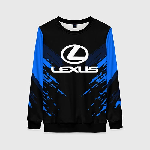 Женский свитшот Lexus: Blue Anger / 3D-Черный – фото 1