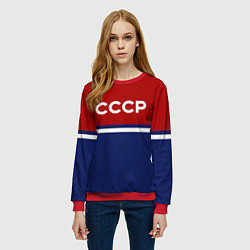 Свитшот женский СССР: Спортсмен, цвет: 3D-красный — фото 2
